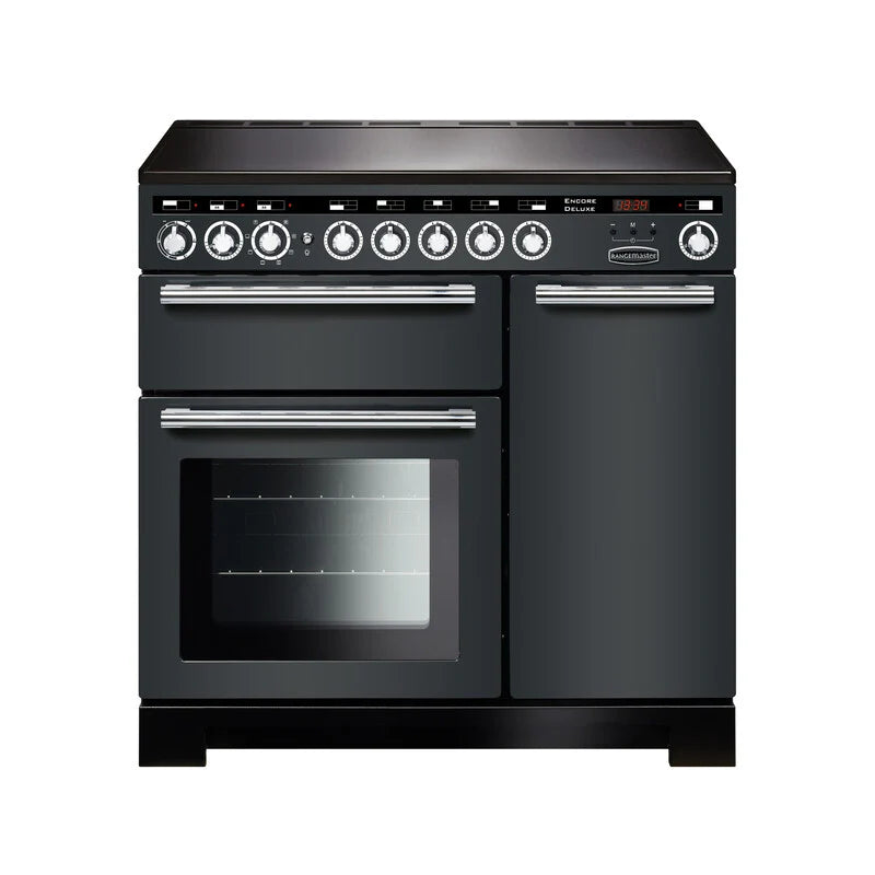 Rangemaster Encore 90cm Induction Range Cooker - Slate & Chrome | EDL90EISL/C