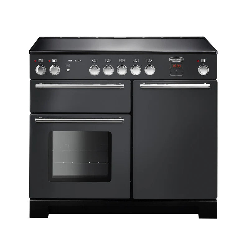 Rangemaster Infusion 100cm Induction Range Cooker - Slate & Chrome | INF100EISL/