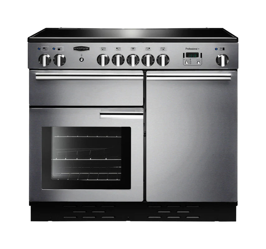 Rangemaster Professional+ 100cm Ceramic Range Cooker - Stainless Steel & Chrome | PROP100ECSS/C
