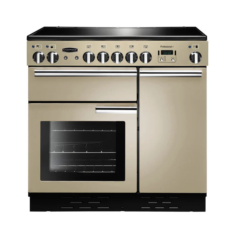 Rangemaster Professional+ 90cm Ceramic Range Cooker - Cream & Chrome | PROP90ECCR/C