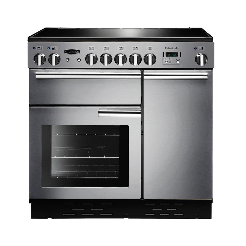 Rangemaster Professional+ 90cm Ceramic Range Cooker - Stainless Steel & Chrome | PROP90ECSS/C