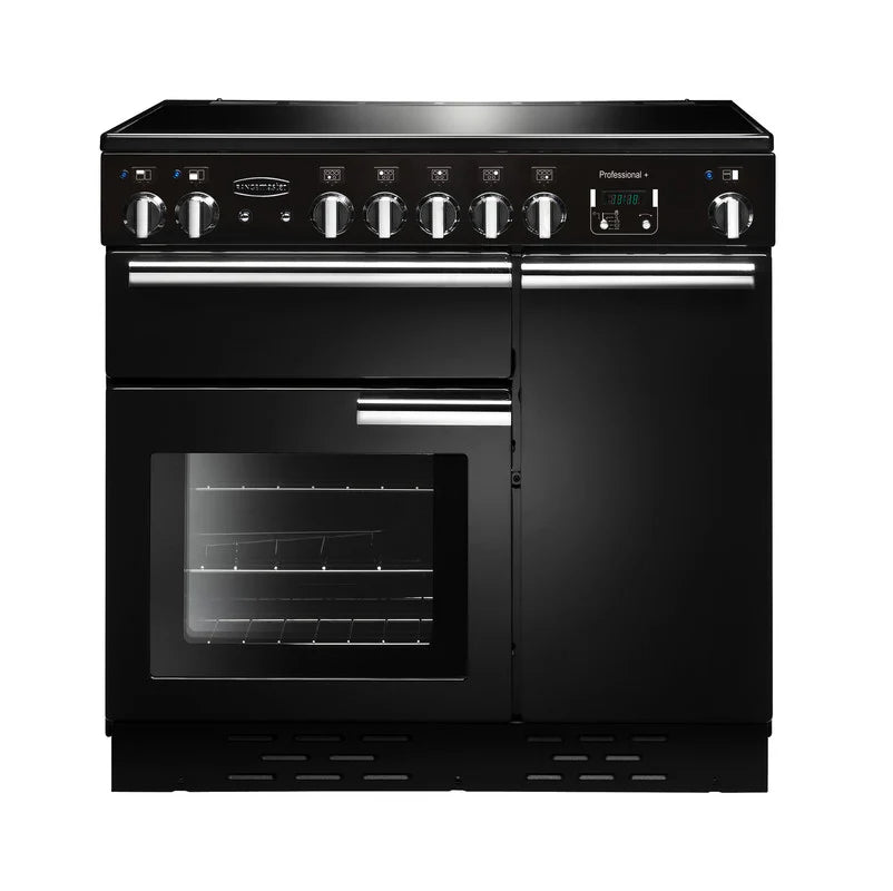 Rangemaster Professional+ 90cm Induction Range Cooker - Black & Chrome | PROP90EIGB/C