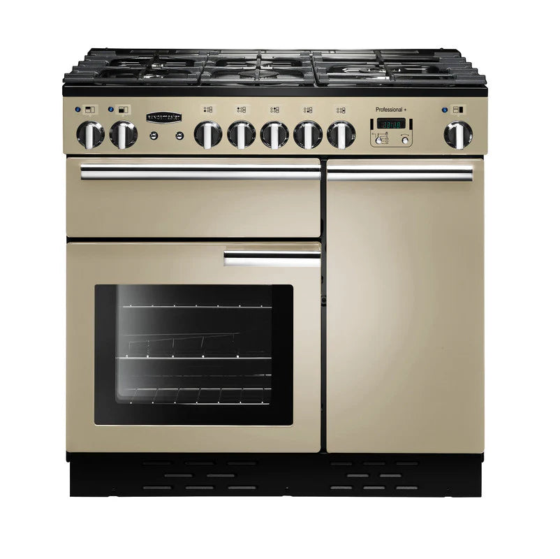 Rangemaster Professional+ 90cm All Gas Range Cooker - Cream & Chrome | PROP90NGFCR/C