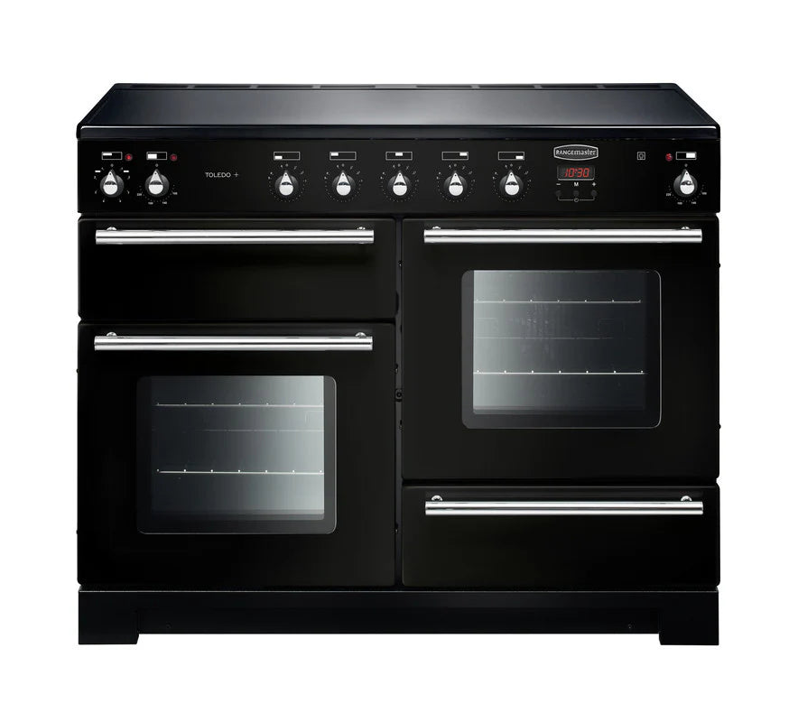 Rangemaster Toledo+ 110cm Induction Range Cooker - Black & Chrome | TOLP110EISS/C