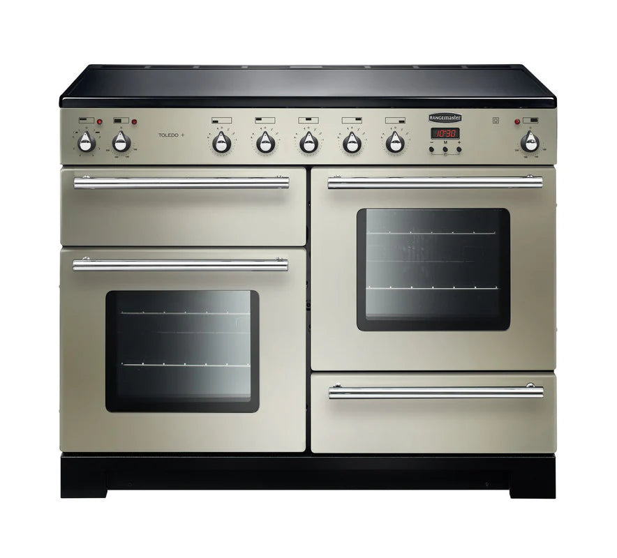 Rangemaster Toledo+ 110cm Induction Range Cooker - Ivory & Chrome | TOLP110EIIV/C