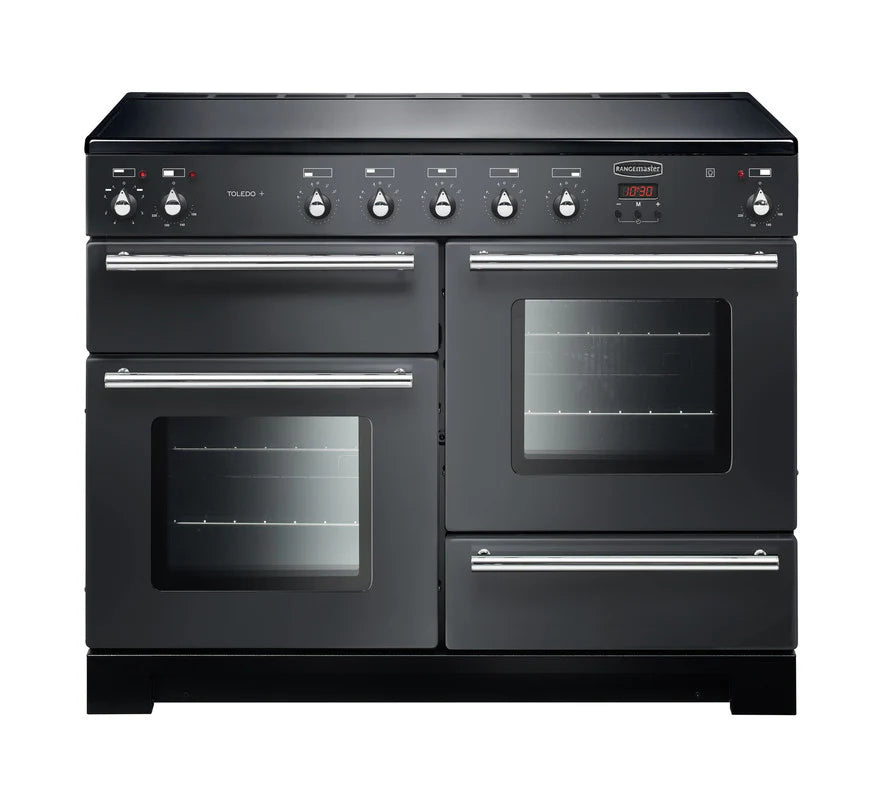 Rangemaster Toledo+ 110cm Induction Range Cooker - Slate & Chrome | TOLP110EISL/C