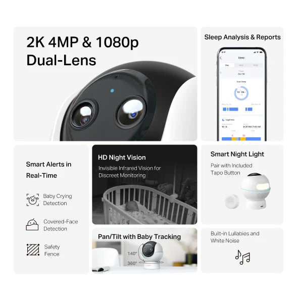 Tapo Dual-Lens Smart Baby Camera | TAPOC840