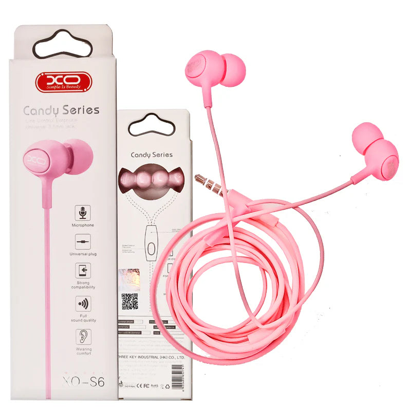 XO Wired Earphones - Pink | EXSXO-S6P