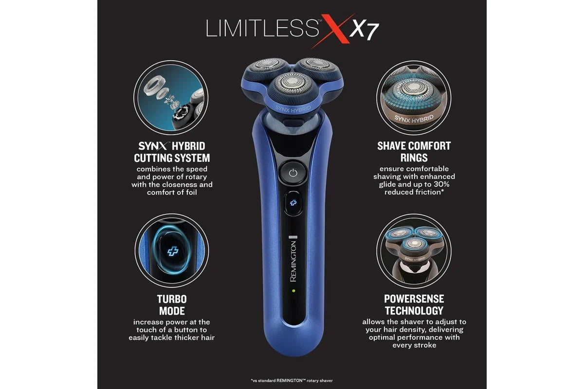 Remington X7 Limitless X Rotary Shaver - Blue | XR1775
