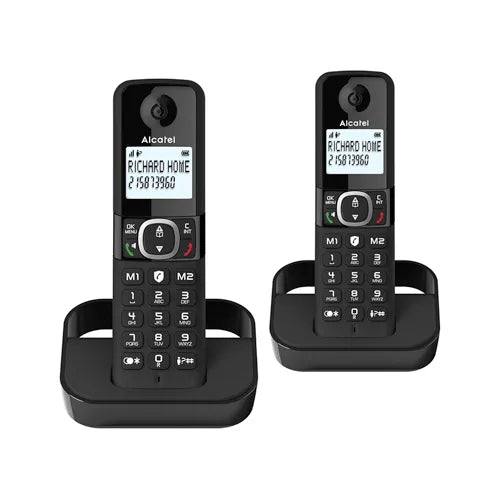 Alcatel F860 Duo Twin Cordless Phone - Black | ATL1423525