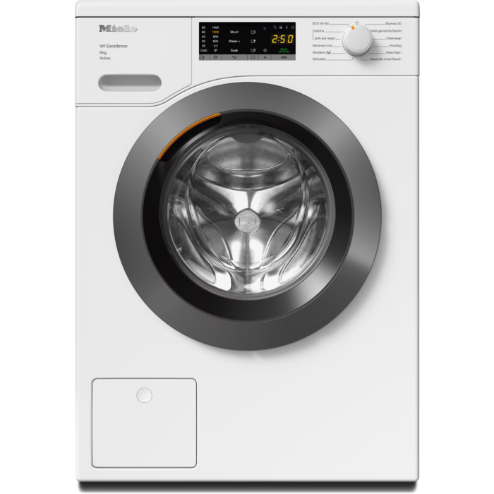 Miele Front-loading washing machine, 8kg, Graphite Grey Door | Chrome Edition | WEA 125 WCS