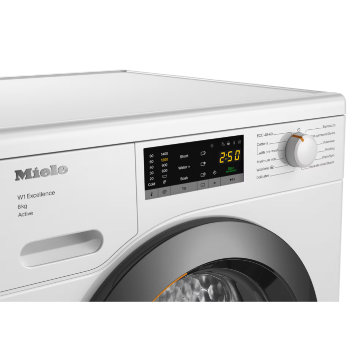 Miele Front-loading washing machine, 8kg, Graphite Grey Door | Chrome Edition | WEA 125 WCS