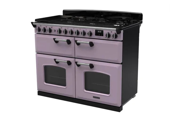 Rangemaster Classic Deluxe 110cm Dual Fuel Range Cooker (Slow Cook) - Heather & Chrome | CLDLB110DFPHTH/CM1