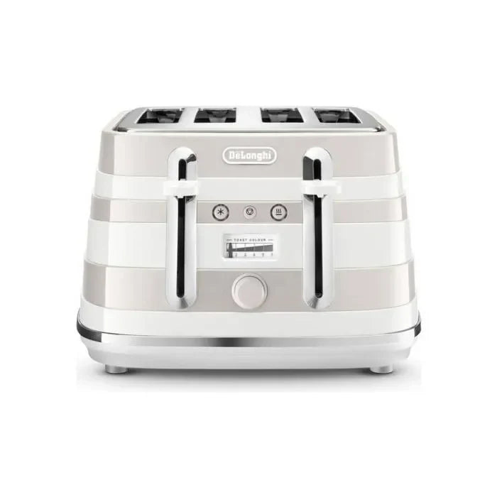 De'Longhi Avvolta Class Wrap-Around Design Toaster - White & Beige | CTAC4003.W
