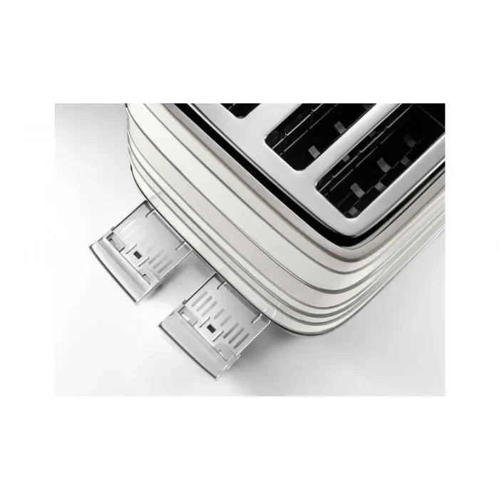 De'Longhi Avvolta Class Wrap-Around Design Toaster - White & Beige | CTAC4003.W