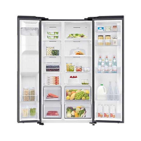 Samsung American Style Fridge Freezer - Black Steel | Plumbed | RS65DG5403B1EU