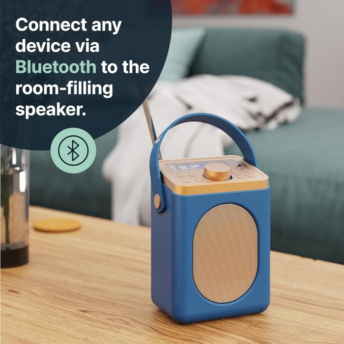 Majority Little Shelford Portable DAB/DAB+ & FM Radio - Blue | LSHDABMIDUK