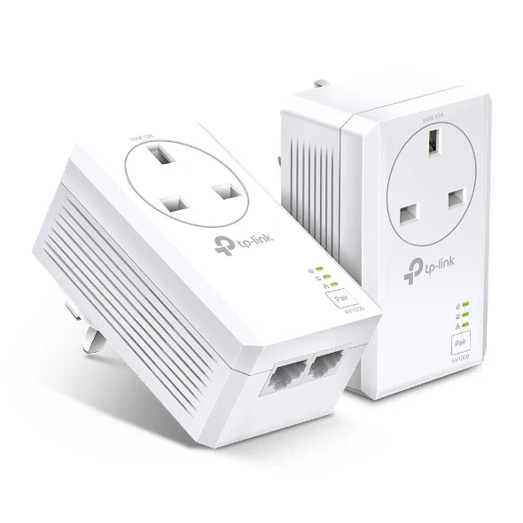 TP Link AV1000 2-Port Gigabit Passthrough Powerline Starter Kit | TL-PA7027PKIT
