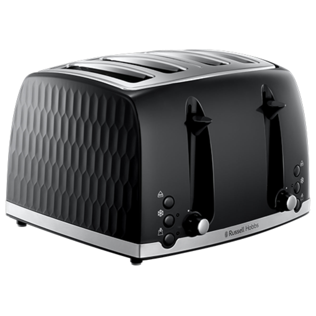Russell Hobbs Honeycomb 4 Slice Toaster - Black | 26071