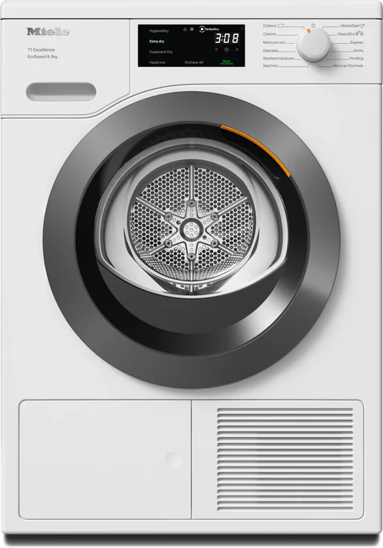 Miele Heat pump tumble dryer, 9kg, Graphite Grey Door | Chrome Edition | TED 645 WP