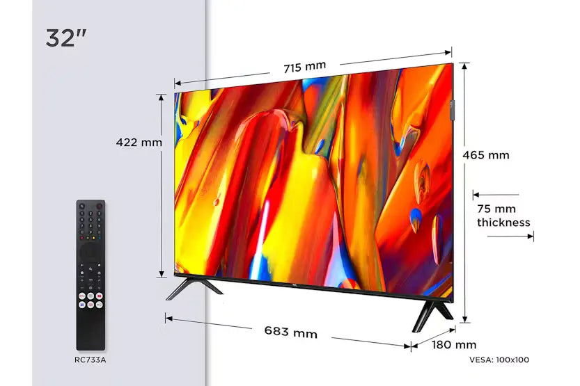 TCL 32" QLED Full HD Android Smart TV | 32V5C