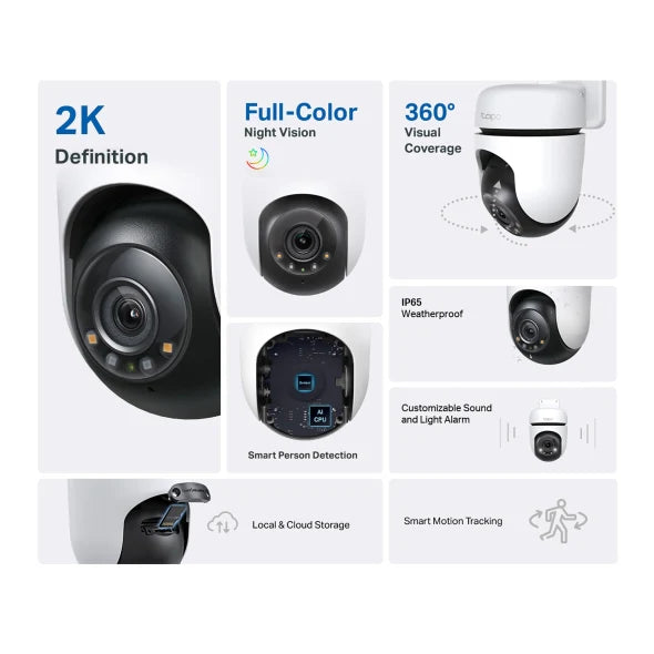 Tapo Outdoor Pan/Tilt Security WiFi Camera | TAPOC510W
