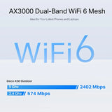 Deco AX3000 Outdoor / Indoor Whole Home Mesh WiFi 6 Unit | DECOX50OUTDOOR