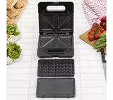 DAEWOO SDA1562 3-in-1 Snack Maker - Black & Silver | SDA1562