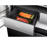 Hisense KitchenFit American Style Fridge Freezer - Black Glass | RQ768N4GBE