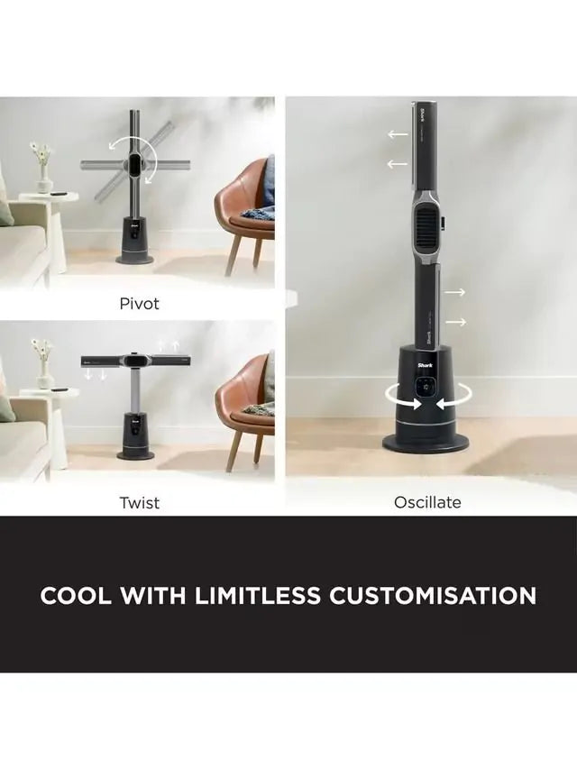 Shark TurboBlade Cool + Heat - Charcoal  | TH200UK