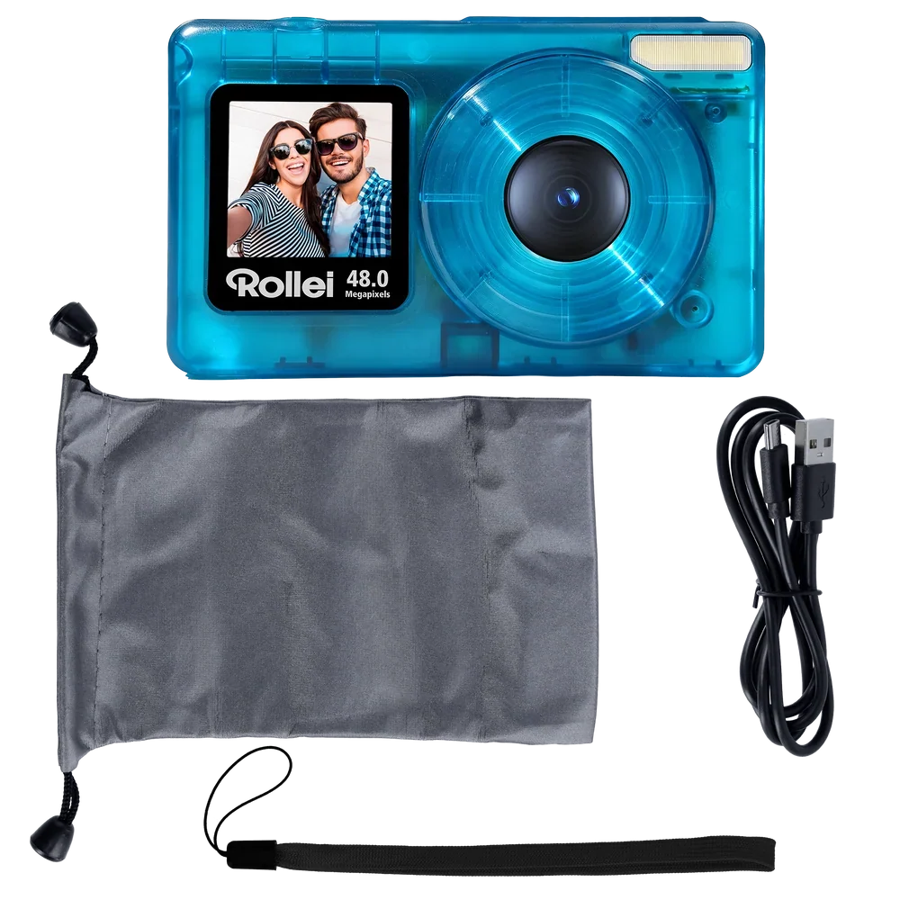 Rollei Compactline Pocket 48MP 4K Digital Camera - Blue | 12098