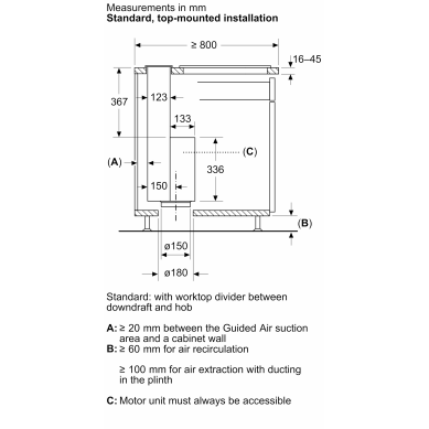Bosch Series 8 80cm Downdraft Hood DDW88MM60B