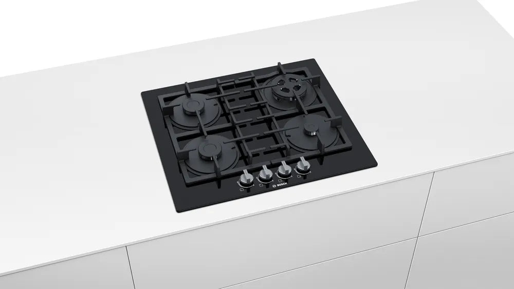 Bosch Series 4 60cm Gas Hob Black Glass PNP6B6B90