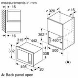Bosch Series 2 Built In Microwave Black BFL523MS3B