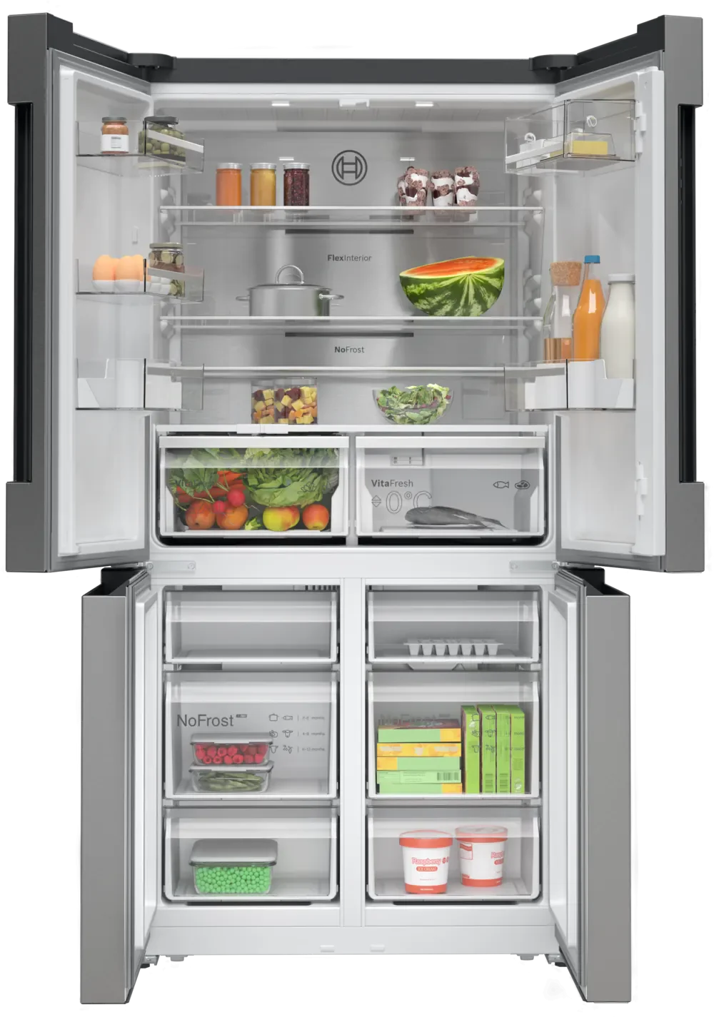Bosch Series 4 French Door Bottom freezer - S/Steel | KFN96APEAG