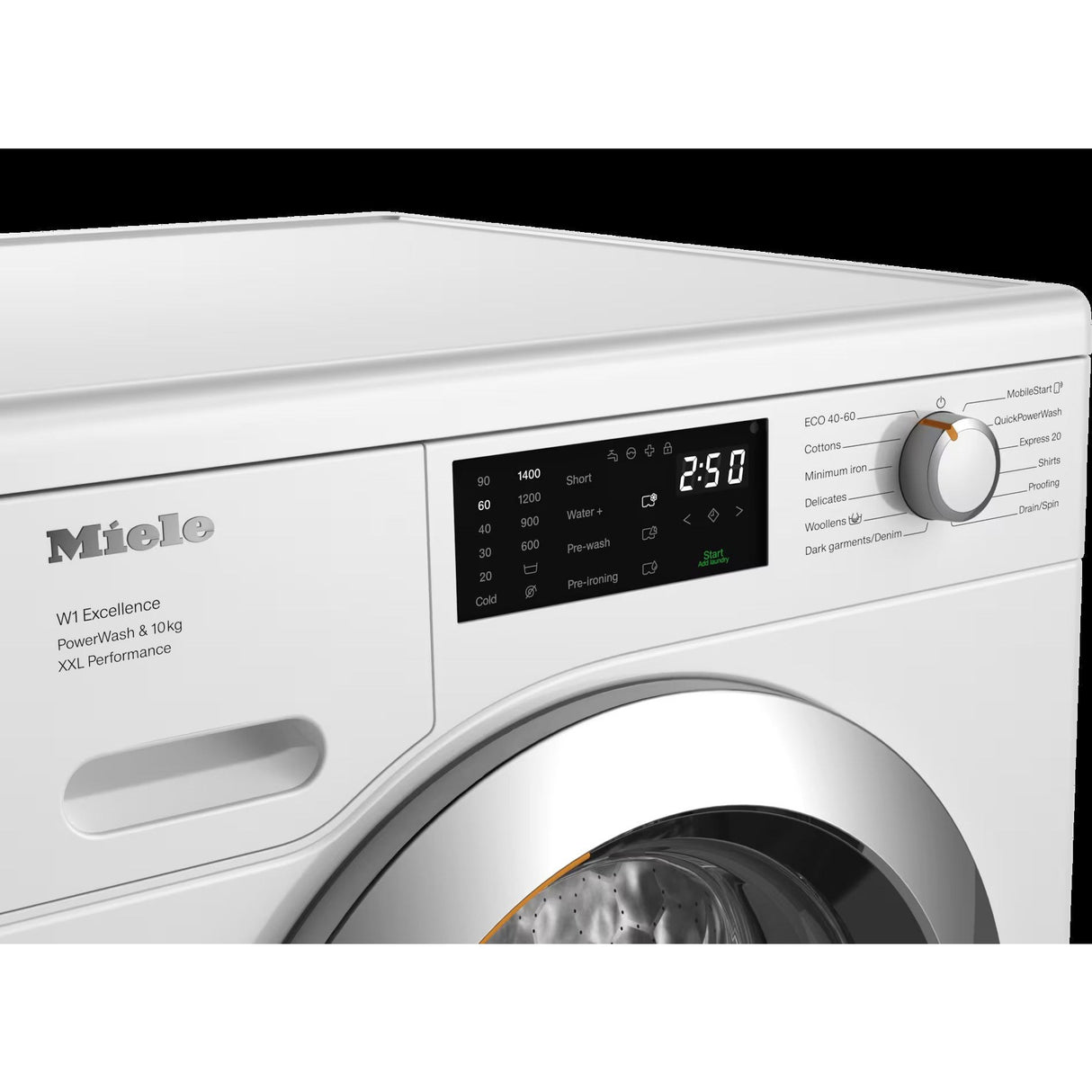 Miele 10kg 1400 Spin Washing Machine White | WEK 365 | 12392780