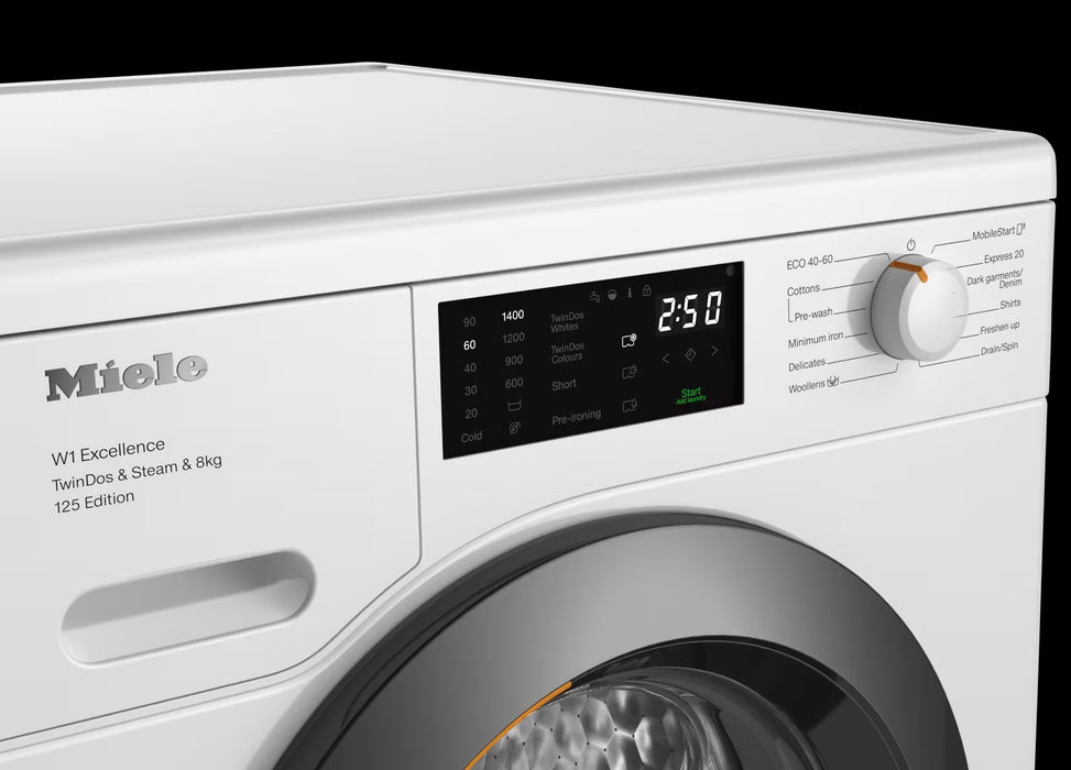 Miele 8kg WCS 125 Edition Washing Machine Lotus White WEB685