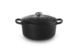 Le Creuset Signature 22cm Cast Iron Round Casserole - Satin Black | 21177220002430