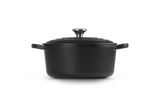 Le Creuset Signature 22cm Cast Iron Round Casserole - Satin Black | 21177220002430