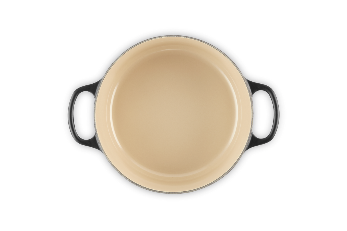 Le Creuset Signature 22cm Cast Iron Round Casserole - Satin Black | 21177220002430