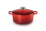 Le Creuset Signature 24cm Cast Iron Round Casserole - Cerise | 21177240602430