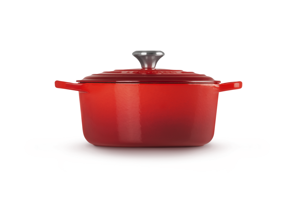 Le Creuset Signature 24cm Cast Iron Round Casserole - Cerise | 21177240602430