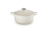 Le Creuset Signature 20cm Cast Iron Round Casserole - Meringue | 21177207164430