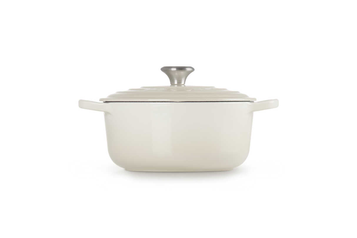 Le Creuset Signature 20cm Cast Iron Round Casserole - Meringue | 21177207164430