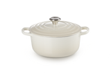 Le Creuset Signature 22cm Cast Iron Round Casserole - Meringue | 21177227164430