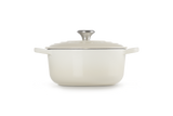 Le Creuset Signature 22cm Cast Iron Round Casserole - Meringue | 21177227164430