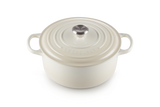 Le Creuset Signature 26cm Cast Iron Round Casserole - Meringue | 21177267164430
