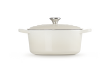 Le Creuset Signature 26cm Cast Iron Round Casserole - Meringue | 21177267164430