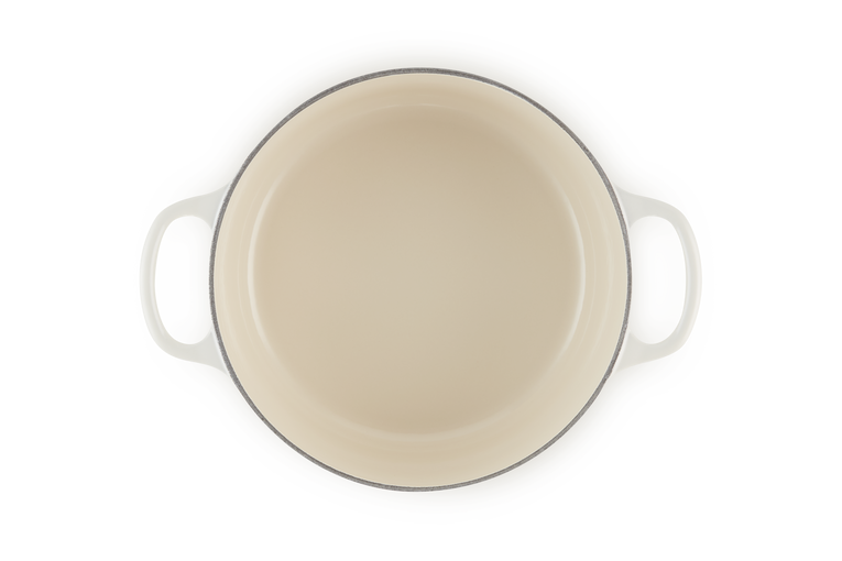 Le Creuset Signature 26cm Cast Iron Round Casserole - Meringue | 21177267164430
