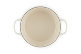Le Creuset Signature 26cm Cast Iron Round Casserole - Meringue | 21177267164430